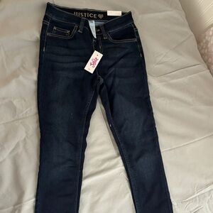 Girls dark wash Justice jeans
